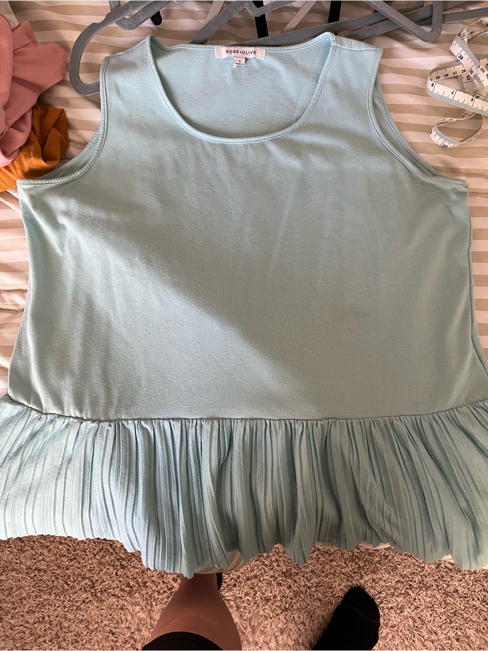 Rose & Olive Aqua Crewneck Tee
